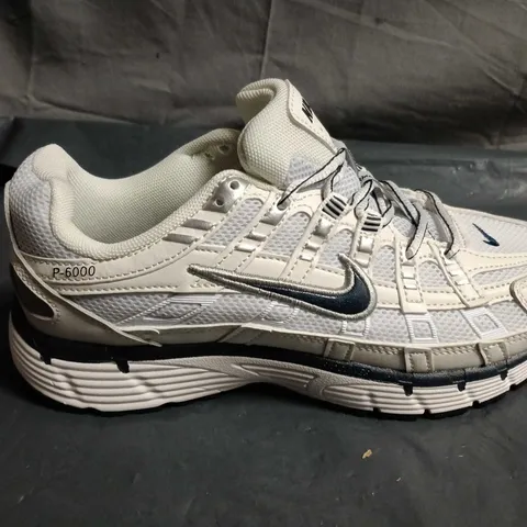UNBOXED PAIR OF NIKE P-6000 RUNNING SHOES – WHITE/GREY - UK SIZE 5.5