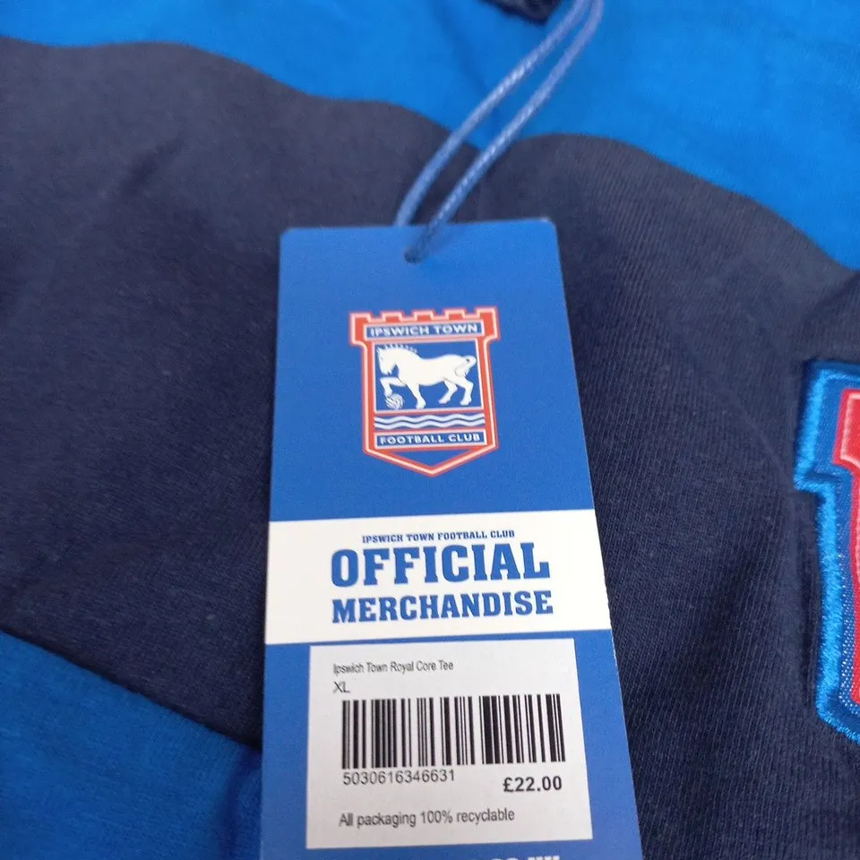 IPSWICH TOWN FC OFFICIAL MERCHANDISE TEE – IPSWICH TOWN ROYAL CORE TEE, XL