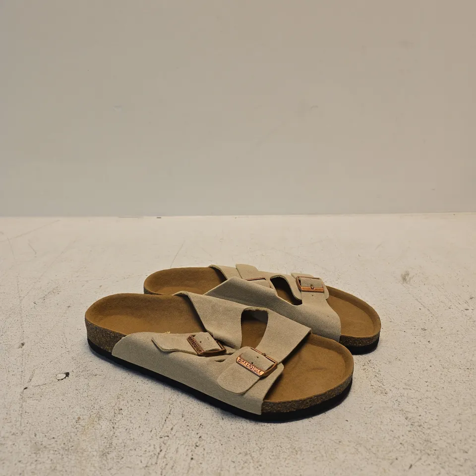 BIRKENSTOCK SANDALS – TWO-STRAP BEIGE (UK 6.5, EU 39)