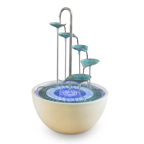 HYDRIA INDOOR/OUTDOOR WATER FEATURE KIT & VERDIGRIS LEAF CASCADE BUNDLE