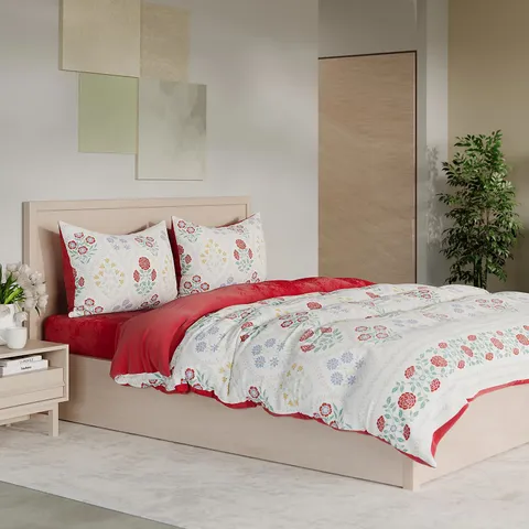 SUPERSOFT BY COZEE HOME FLORAL 4 PIECE DUVET SET