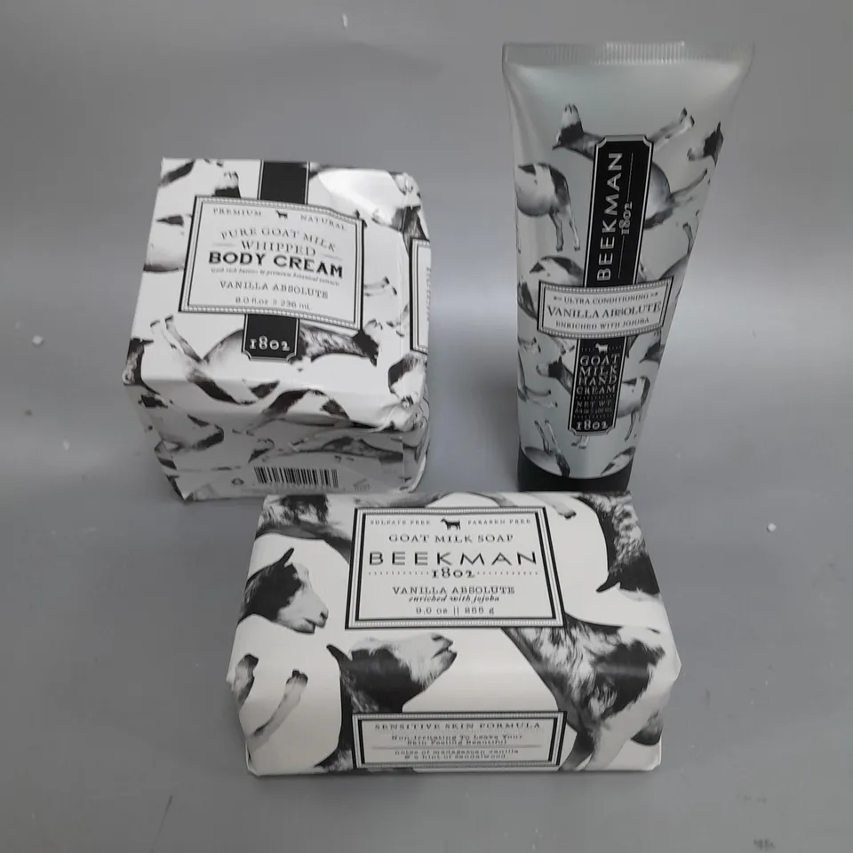 BEEKMAN 1802 3 PIECE VANILLA ABSOLUTE GOAT MILK COLLECTION