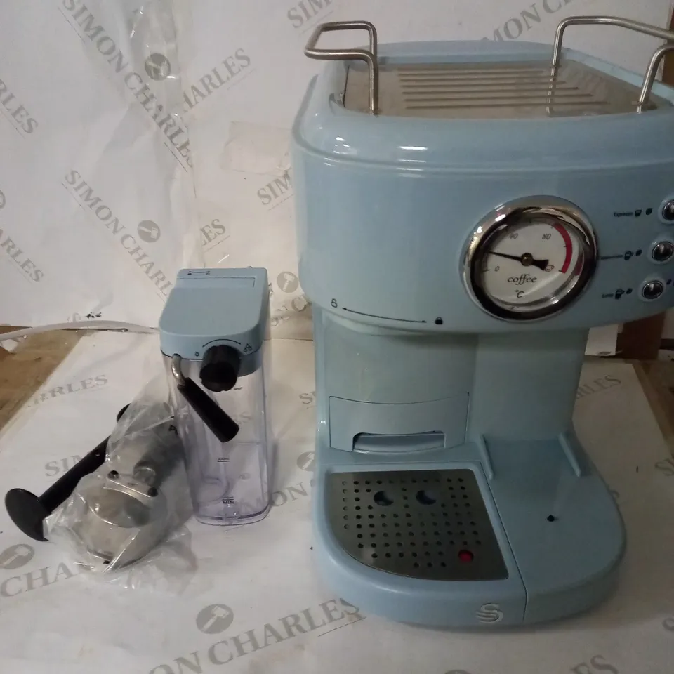 SWAN RETRO BLUE ESPRESSO COFFEE MACHINE