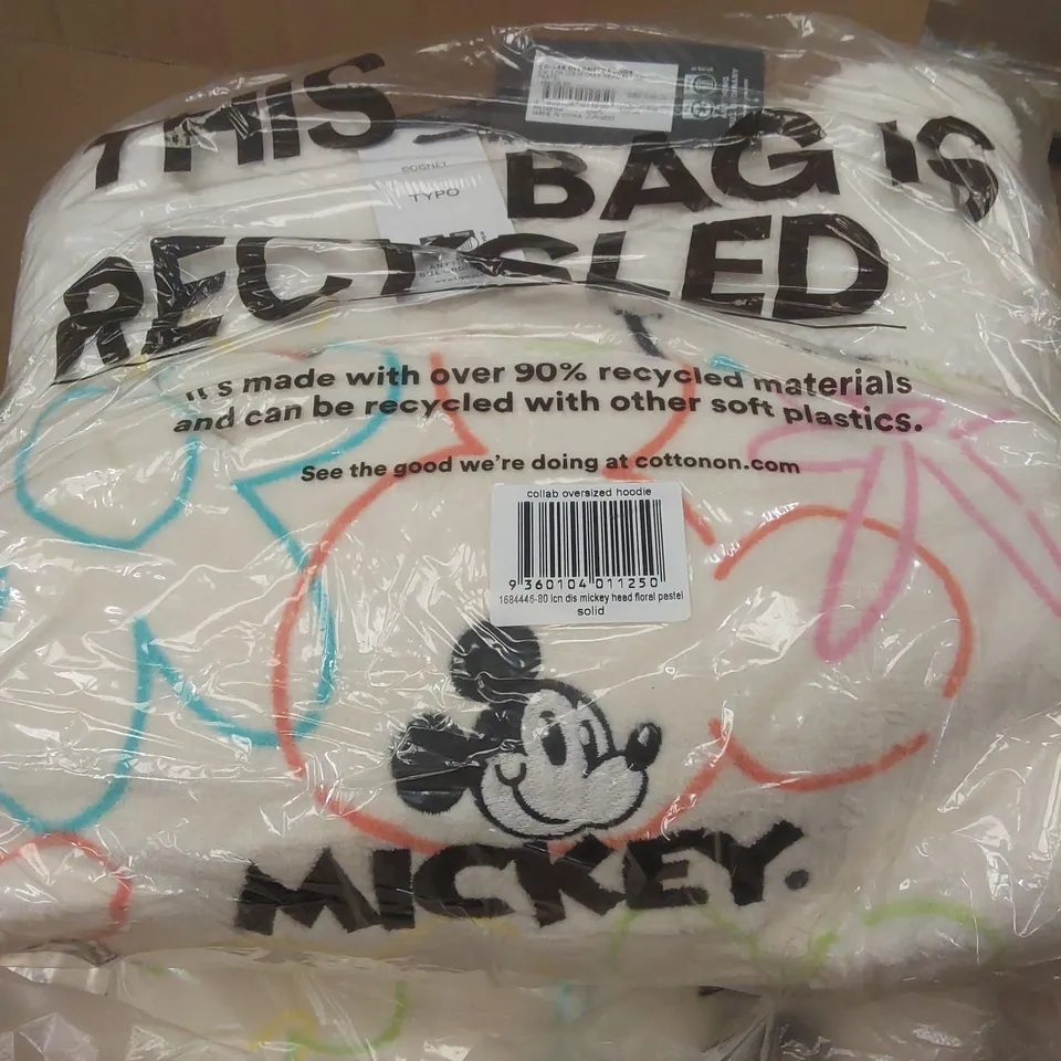 PALLET CONTAINING A VERY LARGE QUANTITY OF APPROXIMATELY 125x TYPO DISNEY COLLAB OVERSIZED HOODIES