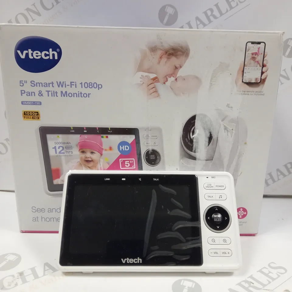 BOXED VTECH 5" SMART WI-FI PAN & TILT BABY MONITOR 