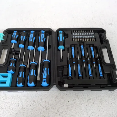 SCREWDRIVER SET WITH APPROXIMATELY 40-PIECES IN CARRY CASE