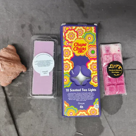 APPROXIMATELY 10 ASSORTED HOUSEHOLD ITEMS TO INCLUDE WAX MELTS, SCENTED CANDLES, ETC