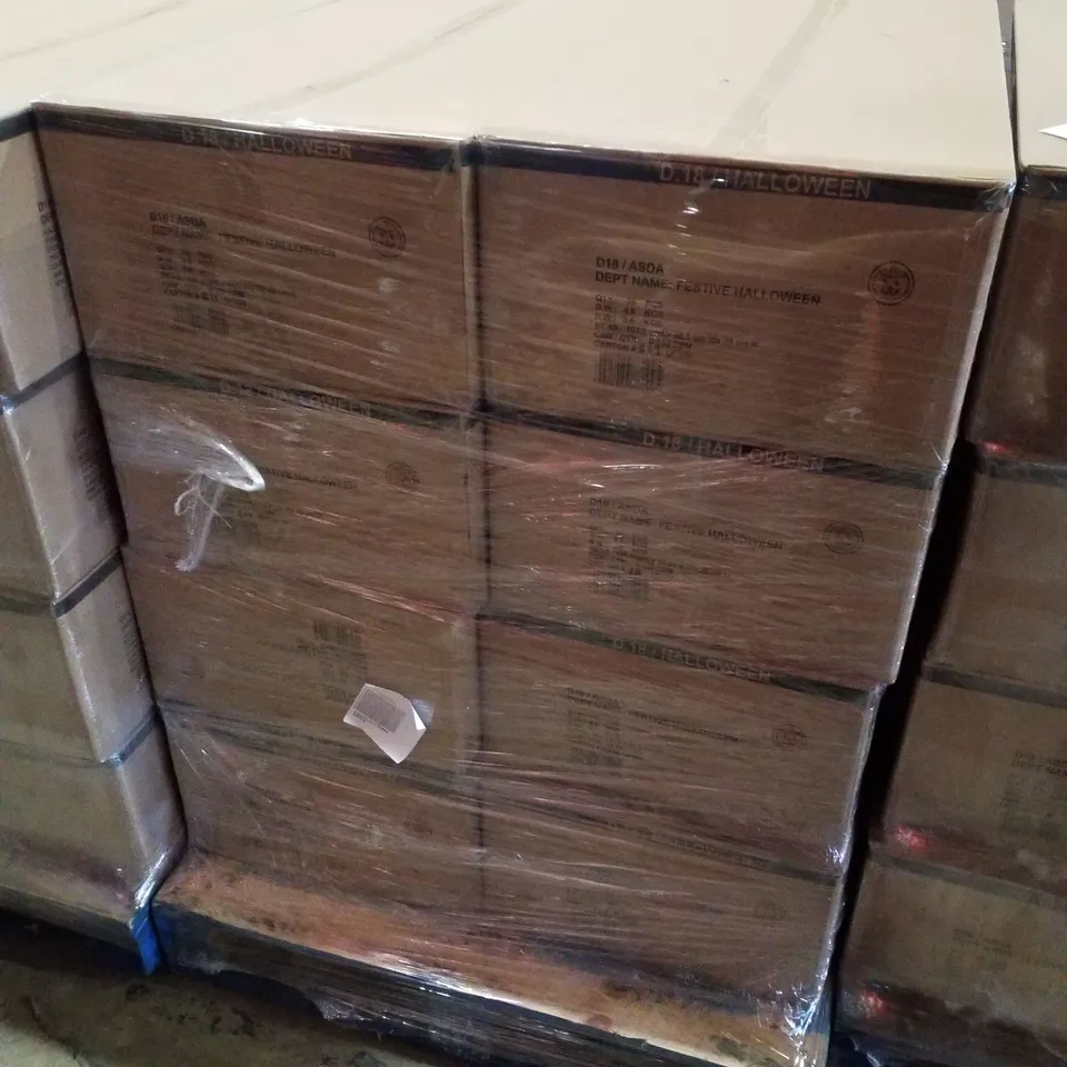 PALLET CONTAINING 8 BOXES OF BRAND NEW PLASTIC HALLOWEEN KIDS WEAPONS