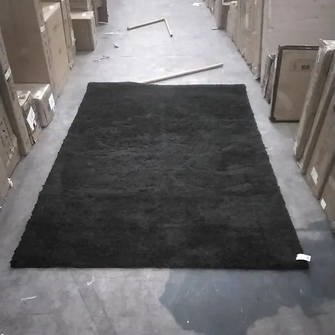 HABITAT COSY BLACK SHAGGY RUG - 160X230CM