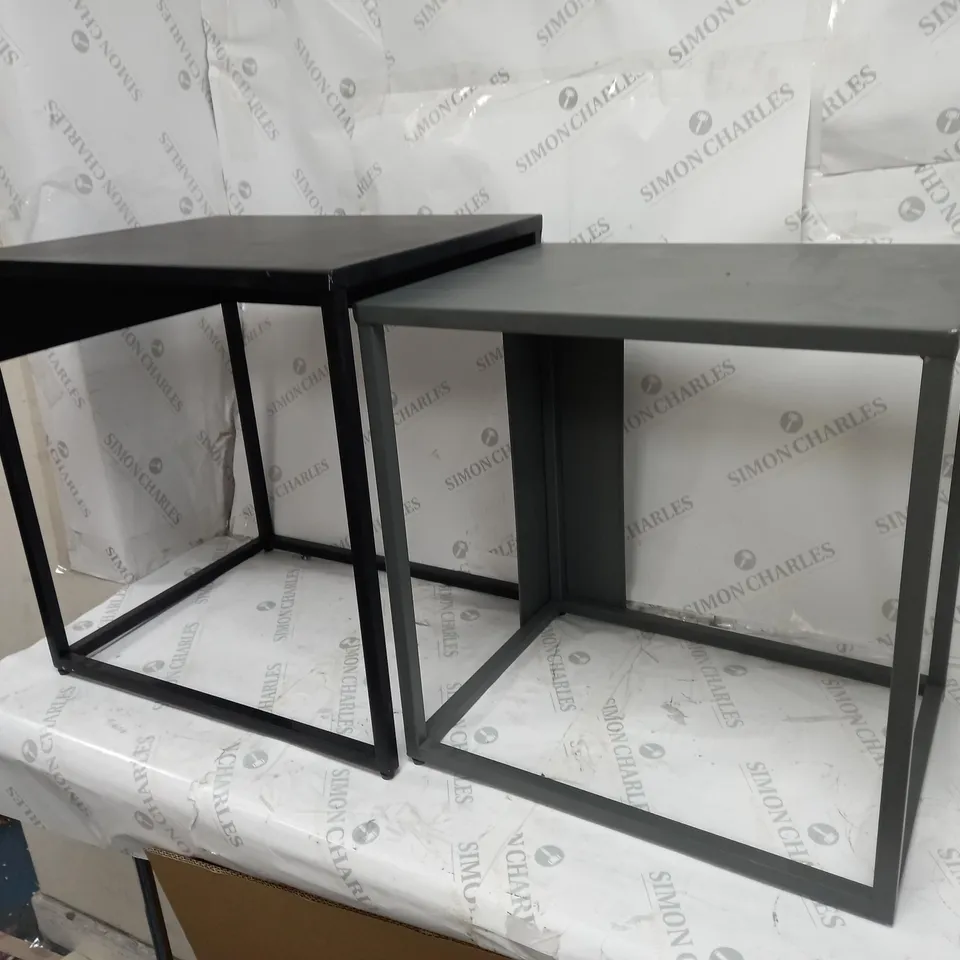 SET OF 2 METAL NESTED SIDE TABLE - COLLECTION ONLY