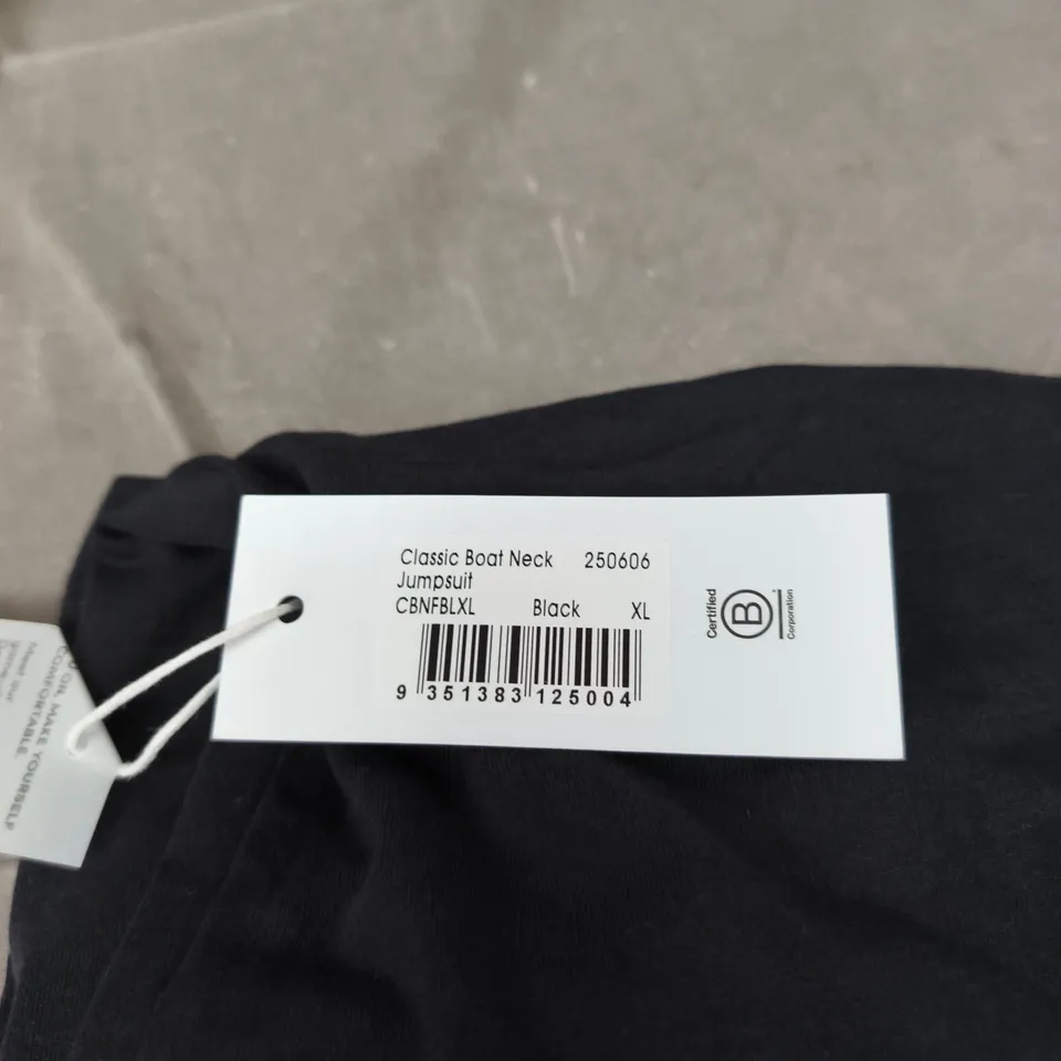 BOODY CLASSIC BOAT NECK JUMPSUIT – BLACK, XL 