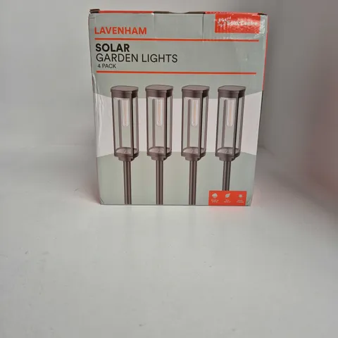 LAVENHAM SOLAR GARDEN LIGHTS – 4 PACK (BOXED)