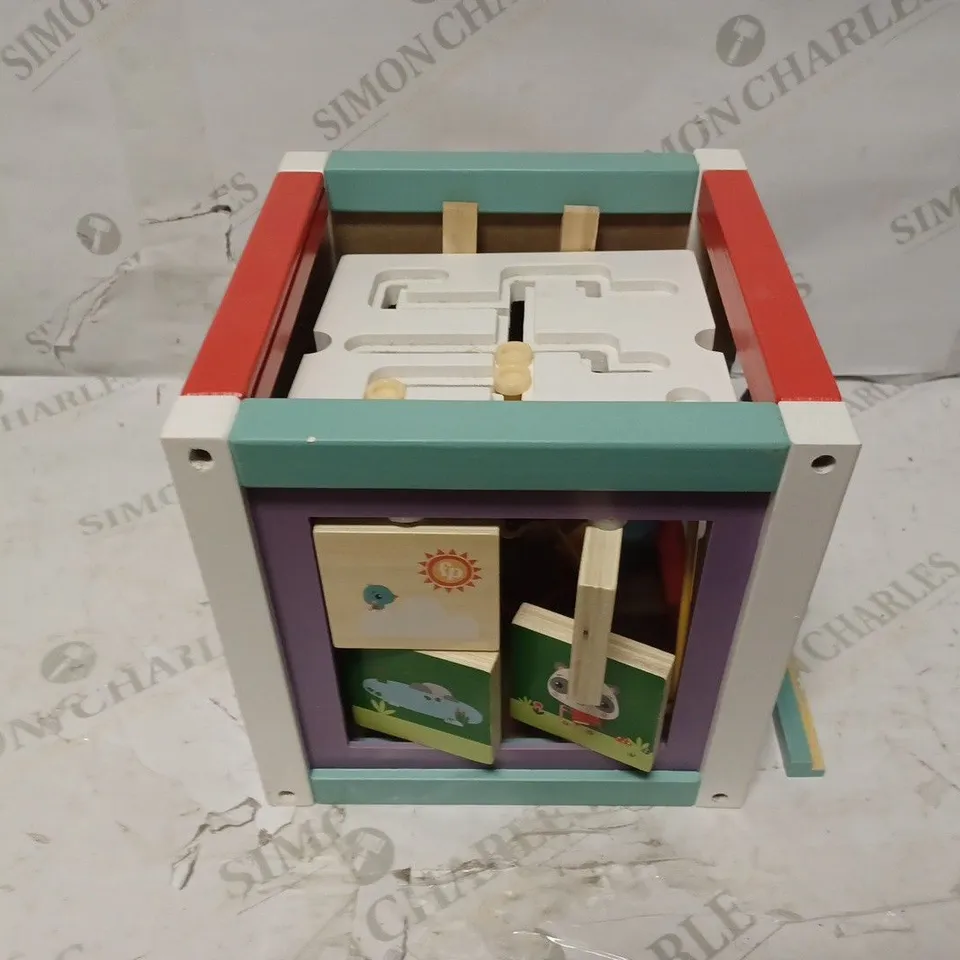 FISHER PRICE WOODEN ACTIVITY CUBE RRP £24.99