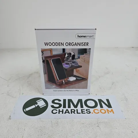 SEALED HOMESMART HOME & OFFICE WOODEN ORGANISER IN BLACK