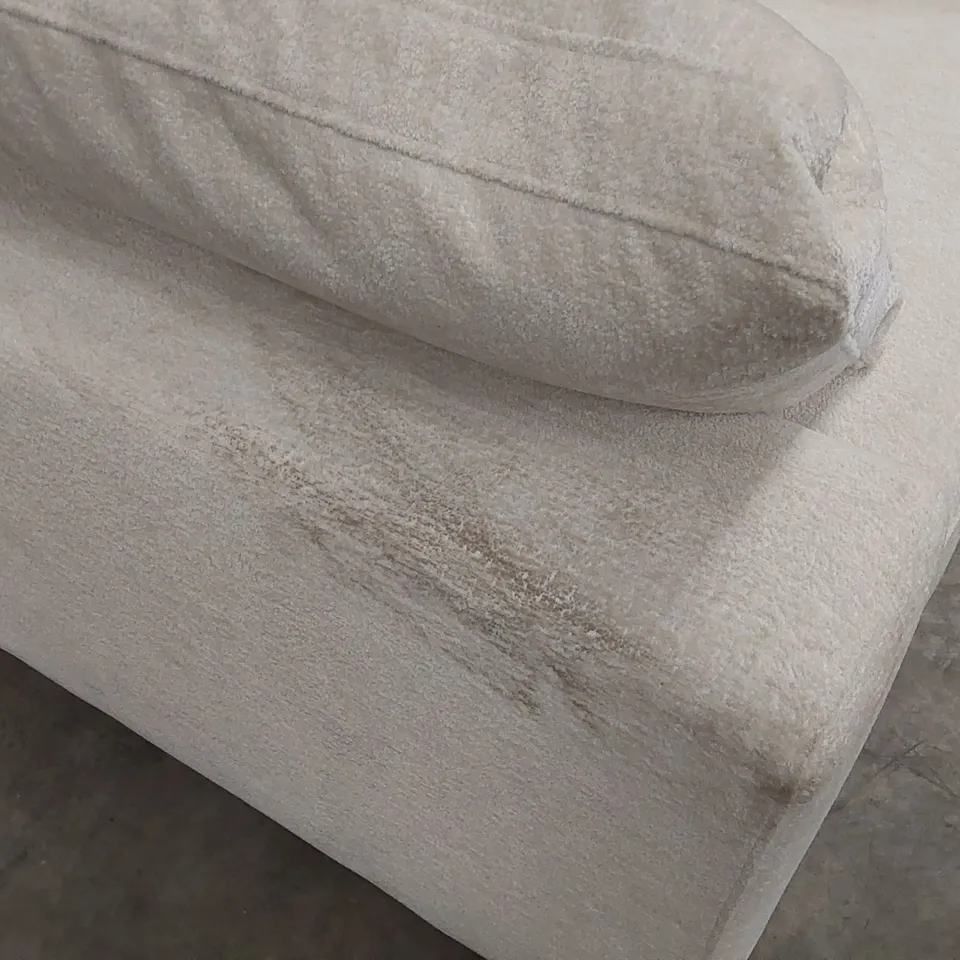 QUALITY DESIGNER MODSOFA CREAM FABRIC UPHOLSTERED LOVESEAT 