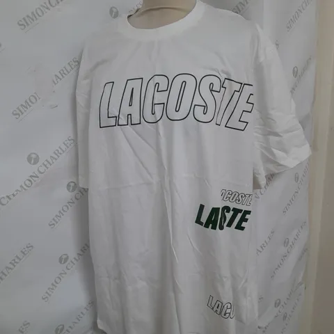 LACOSTE LOUNGEWEAR TSHIRT IN WHITE SIZE XL