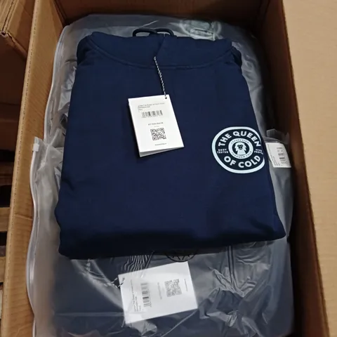 BRAND NEW BRASS MONKEY LADIES HOODIES - APPROXIMATELY 14X // NAVY // BMAW24LH04 // SIZE: L