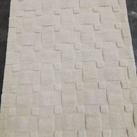 ORIGIN RUG BASKET WEAVE DESIGN 80X150CM NEW IVORY COLOUR