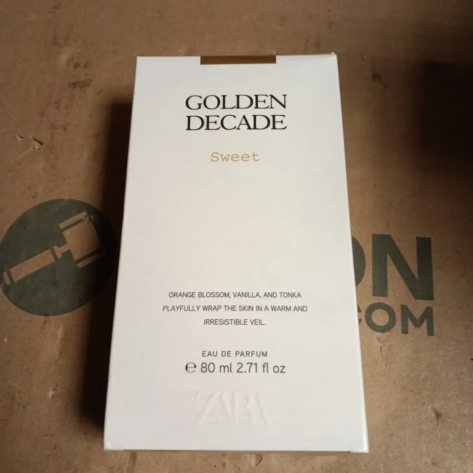 ZARA GOLDEN DECADE SWEET EAU DE PARFUM 80 ML – BOXED