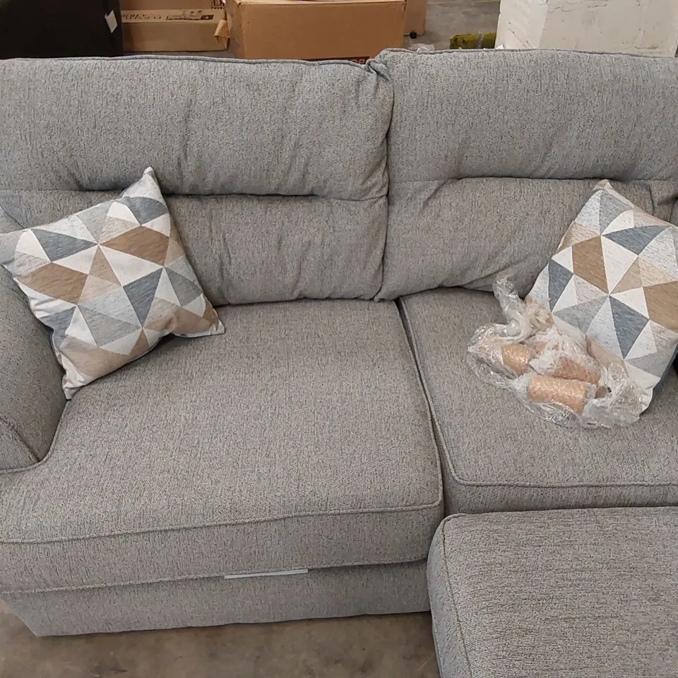 QUALITY DESIGNER LUSSO FABRIC UPHOLSTERED CORNER SOFA WITH SCATTER CUSHIONS 
