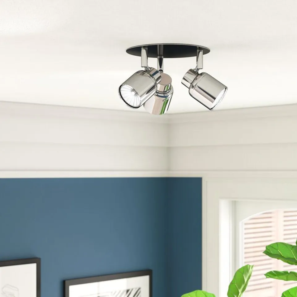 BOXED LAUREL 3 LIGHT CEILING SPOTLIGHT - CHROME FINISH