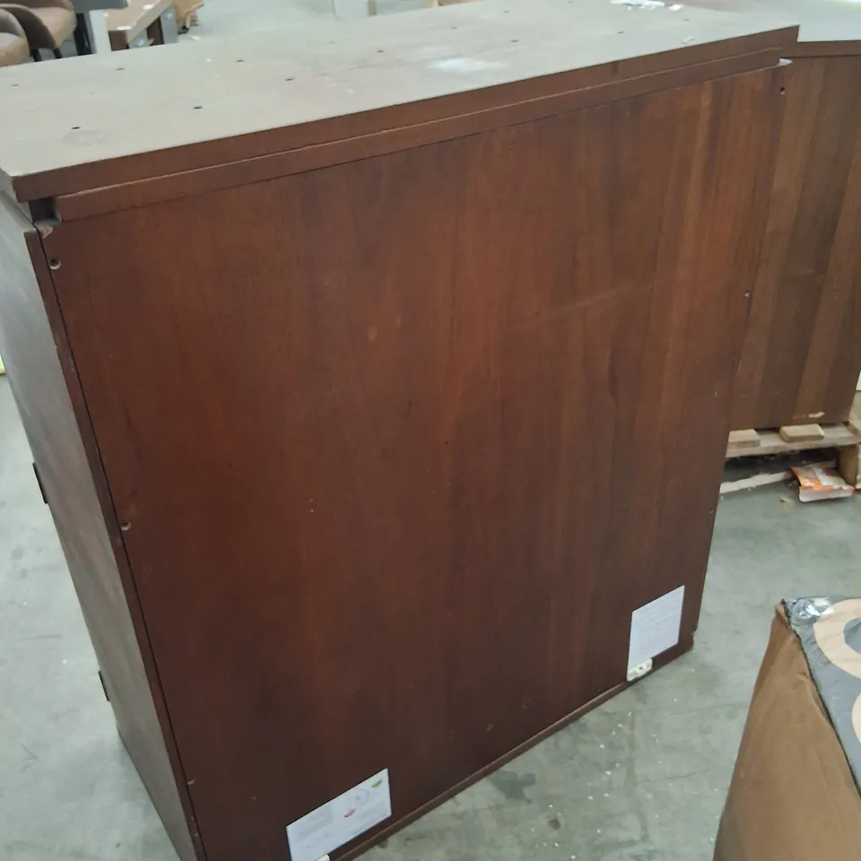 BUILT DECORATIVE 2-DOOR UNIT IN WALNUT FINISH