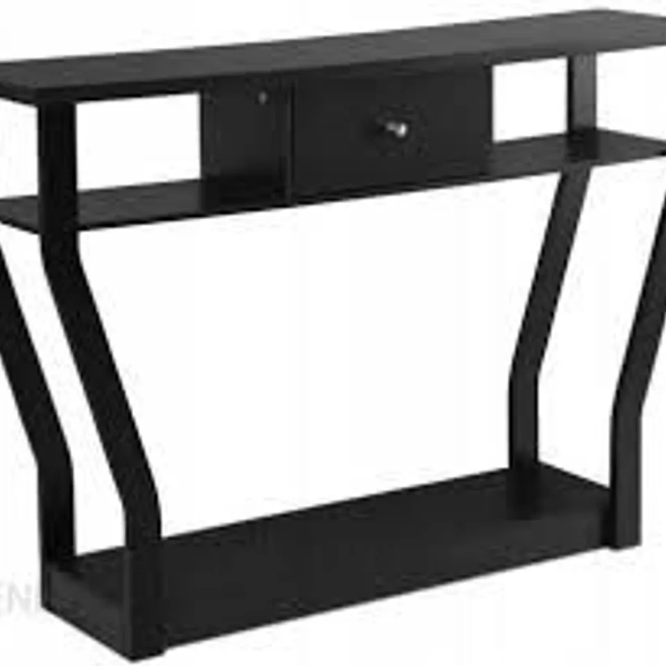BOXED COSTWAY CONSOLE HALL TABLE WITH STORAGE DRAWER AND SHELF