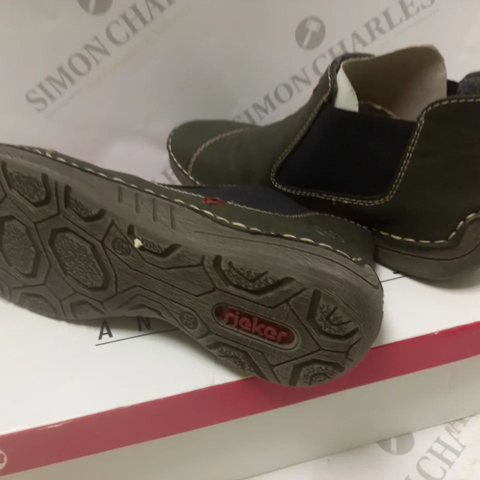 BOXED GREEN RIEKER SHOE - SIZE 5