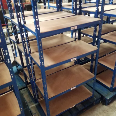 PALLET CONTAINING 2 5-TIER SHELVING UNITS 180×90×45CM - BLUE