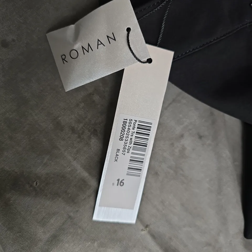 ROMAN WOMEN'S TROUSERS, BLACK, UK 16 