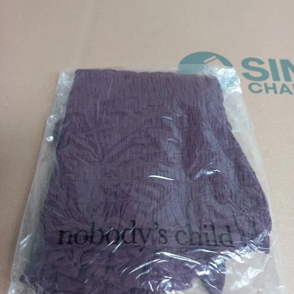 NOBODY'S CHILD KIDS' PURPLE V-NECK TOP SIZE UK S