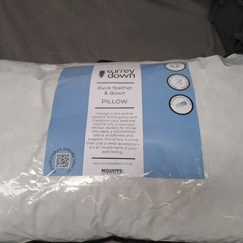 SURREY DOWN DUCK FEATHER AND DOWN PILLOW