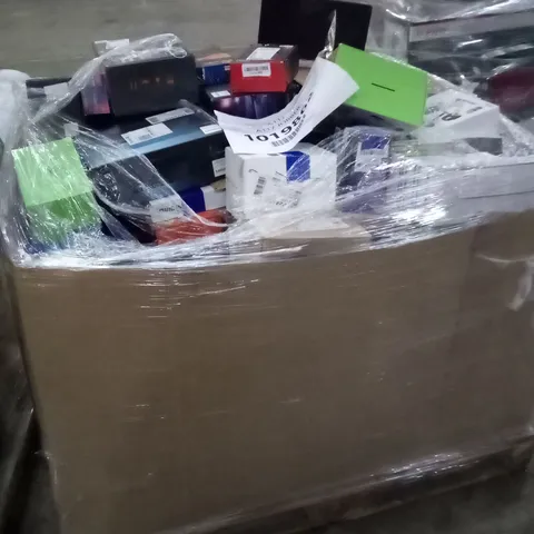 PALLET OF APPROXIMATELY 188 ASSORTED HIGH VALUE ELECTRICAL ITEMS TO INCLUDE LED LIGHTING , COMPUTER MOUSES , GAMING HEADSETS , ETC