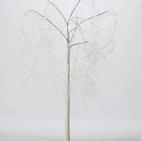 OUTLET ALISON CORK PRE-LIT CASCADING GLITTER WHITE WILLOW TREE - collection only