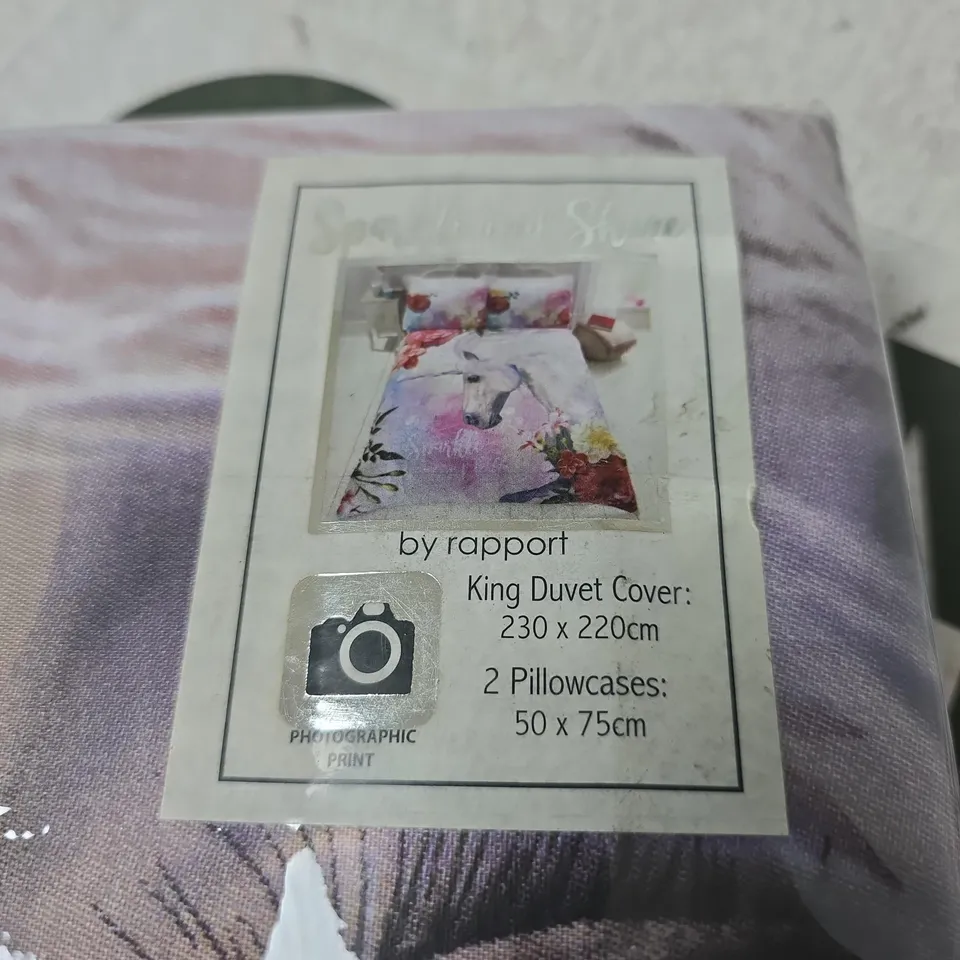 RAPPORT SPARKLE & SHINE KING DUVET COVER SET WITH 2 PILLOWCASES (230 X 220 CM)