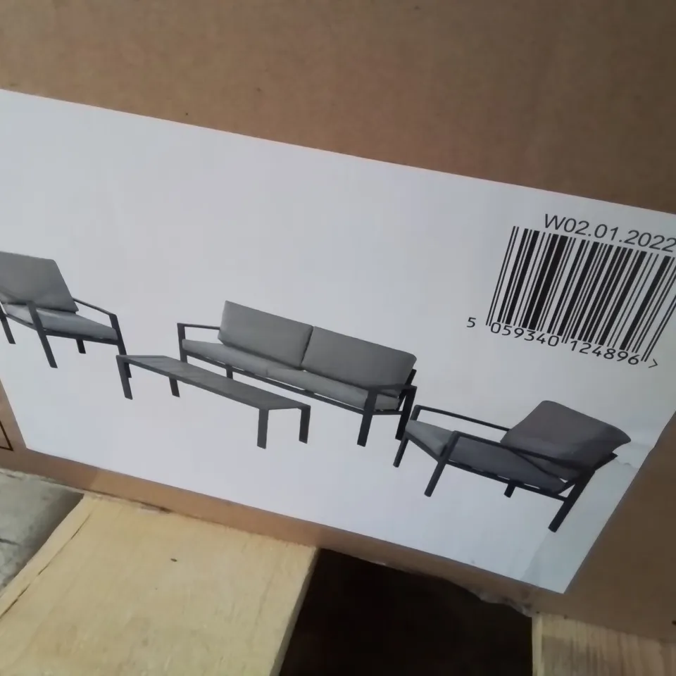 BOXED MOOREA ALUMINIUM COFFEE SET WITH CUSHIONS