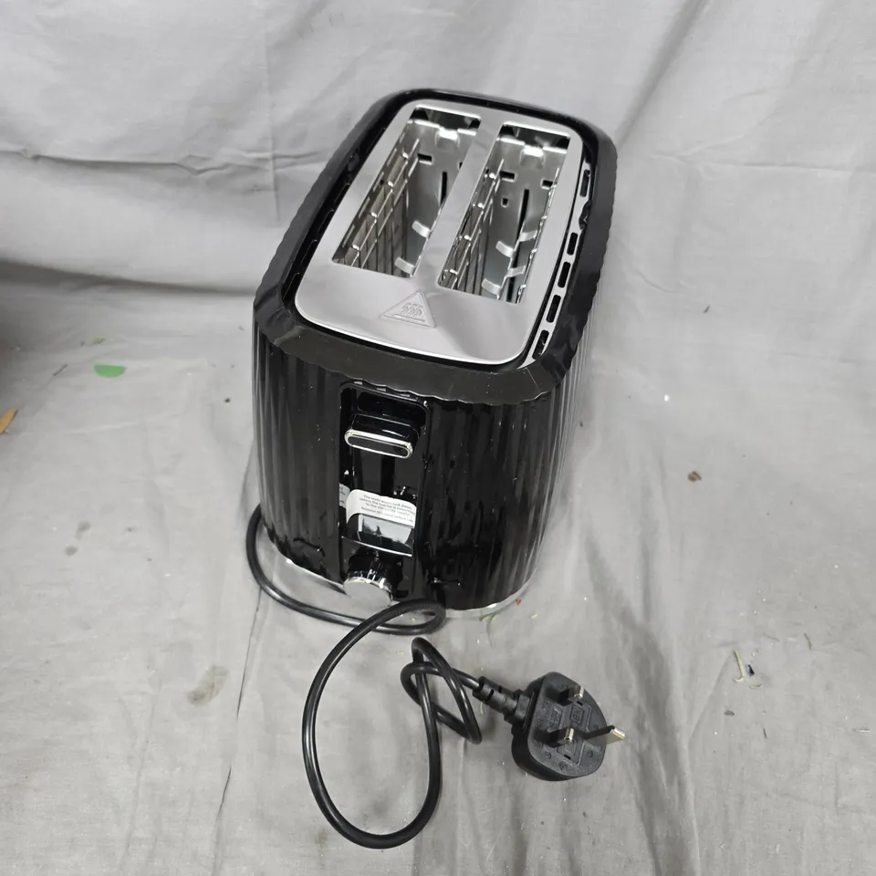 BOXED RUSSELL HOBBS EDEN BLACK 2 SLICE TOASTER