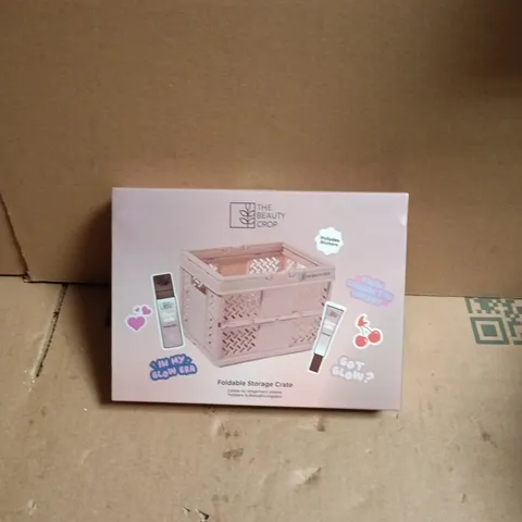 FOLDABLE STORAGE CRATE – PINK (THE BEAUTY CROP PACKAGING)