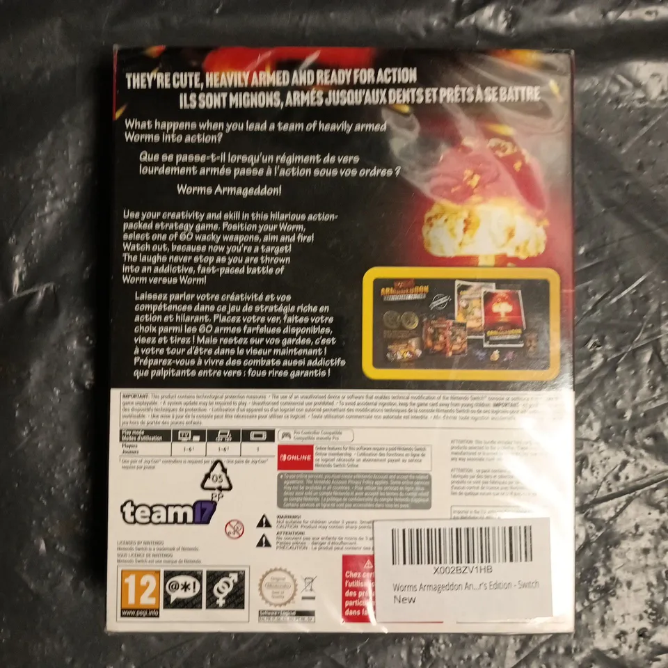 SEALED WORMS ARMAGEDDON ANNIVERSARY EDITION FOR NINTENDO SWITCH 
