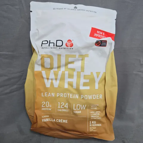 PHD 1KG DIET WHEY LEAN PROTEIN POWDER IN VANILLA - 1KG
