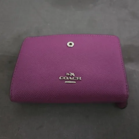 COACH WALLET – PURPLE PEBBLED LEATHER