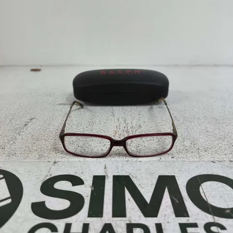 RALPH LAUREN POLO EYEGLASSES β RED FRAME WITH CASE