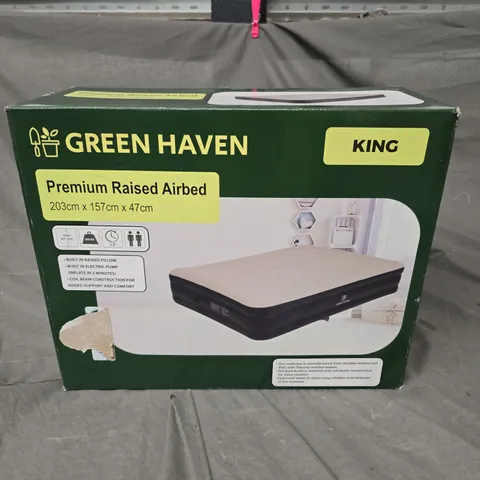 BOXED GREEN HAVEN PREMIUM RAISED AIRBED - KING