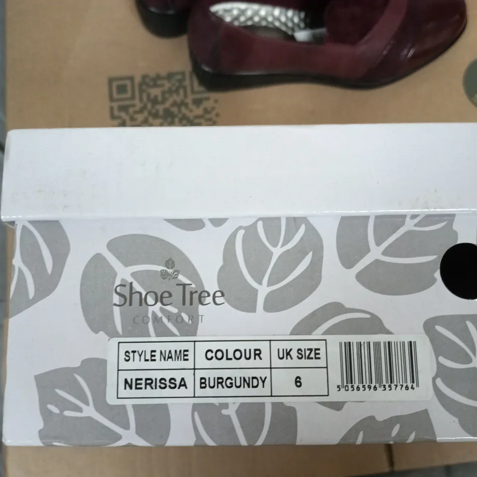 SHOE TREE COMFORT NERISSA BURGUNDY – WOMEN'S LOAFERS, UK SIZE 6