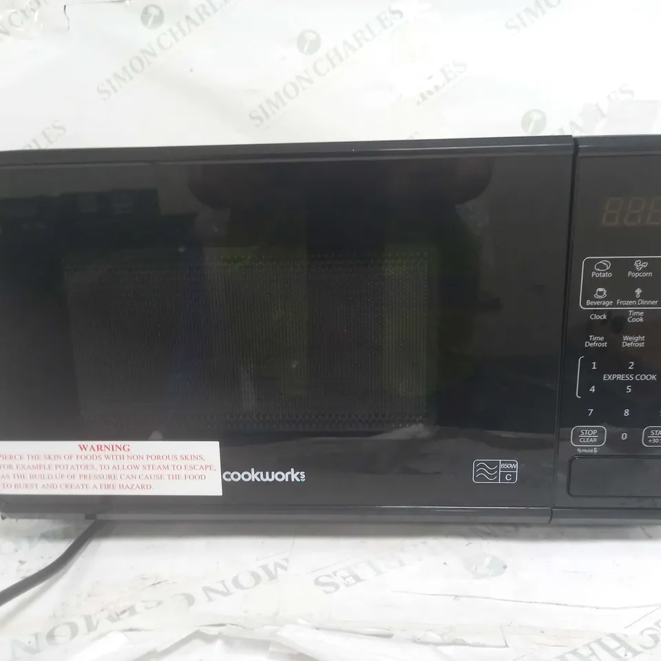 COOKWORKS 700W STANDARD MICROWAVE EM7 - BLACK