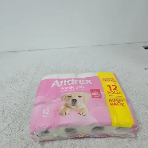 ANDREX FAMILY SOFT TOILET TISSUE – 12-ROLL PACK