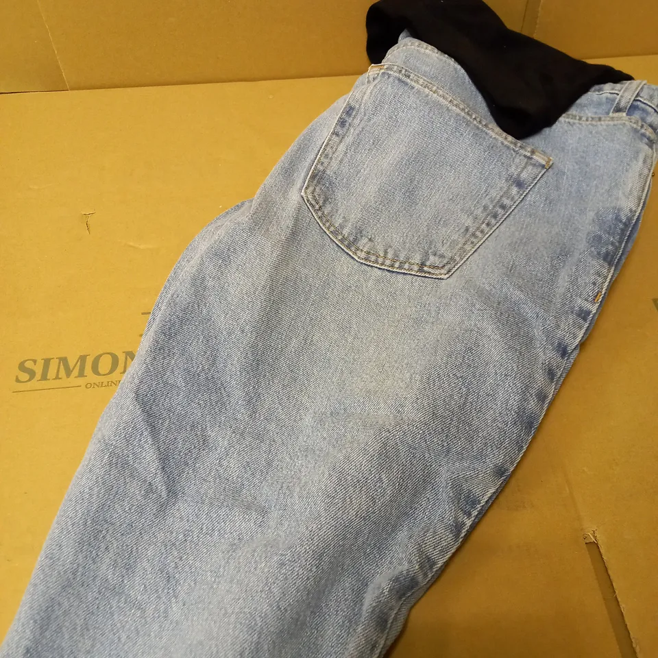 MOM HIGH WAISTED TAPERED LEG MATERNITY JEANS 32W 30L 14UK