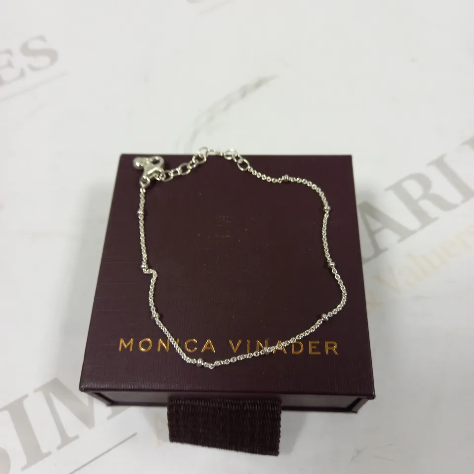 MONICA VINADER SILVER ROPE CHAIN BRACELET 