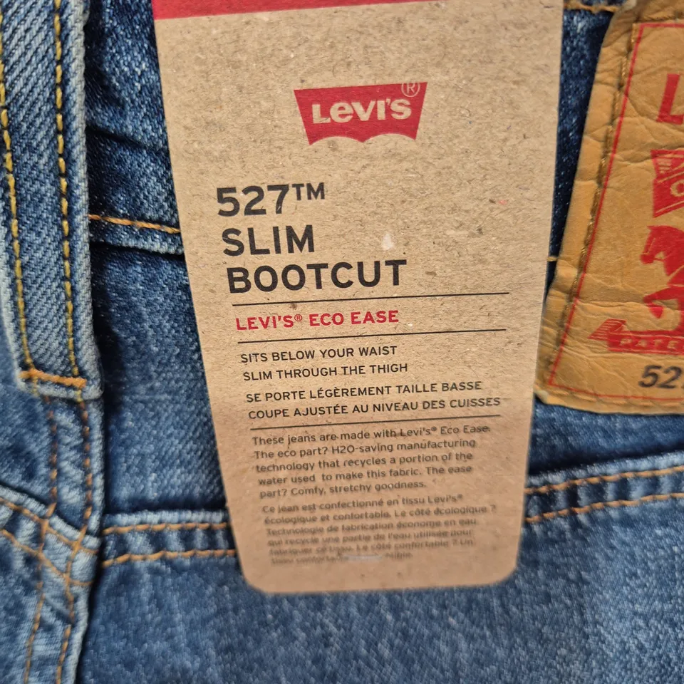 LEVI'S 527 SLIM BOOTCUT JEANS – UK 31 X 32, BLUE DENIM