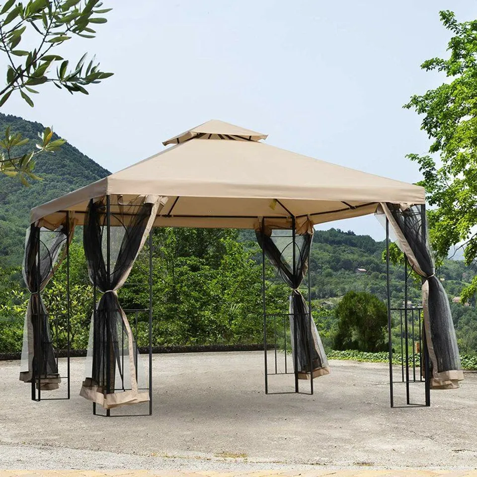 BOXED JOLLEY 3M X 3M METAL POP UP GAZEBO